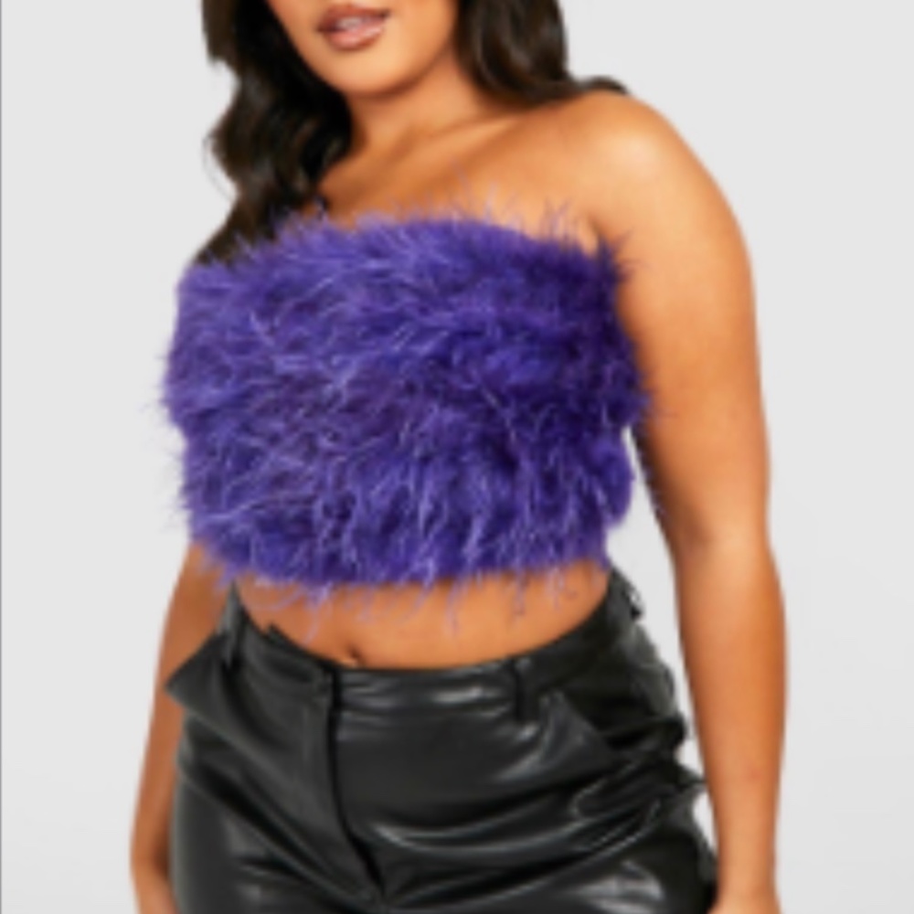 Plus Premium Feather Top